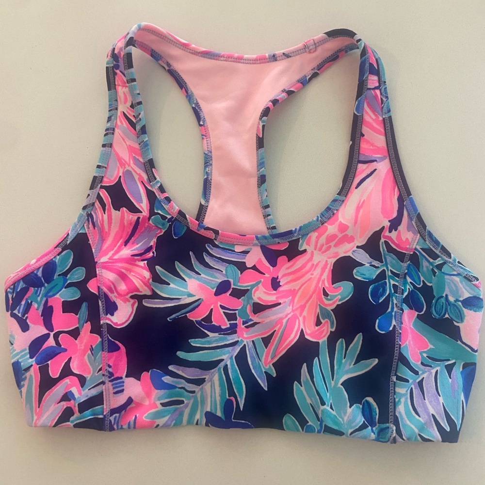 Lilly Pulitzer Vibrant Floral Sports Bra